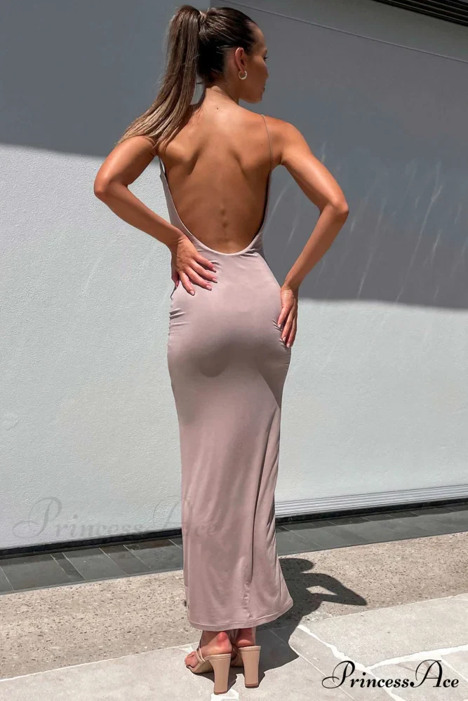 Backless Cami Dress in Solid Color - Image 4