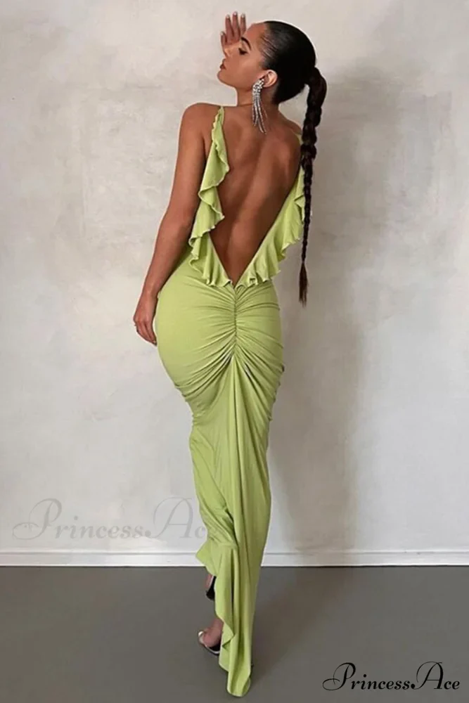 Ruffle Ruched Cami Dress - Image 3