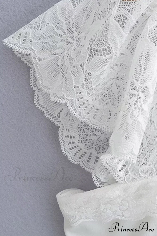 Strappy Lace Patchwork Corset Dress - Image 8