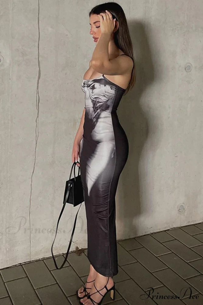 Gradient Black Bodycon Cami Dress - Image 5