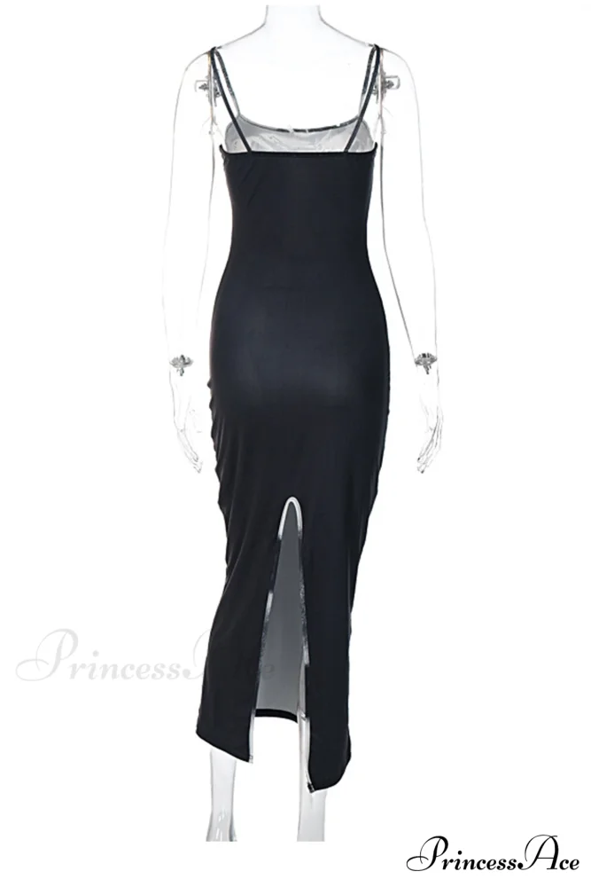 Gradient Black Bodycon Cami Dress - Image 7