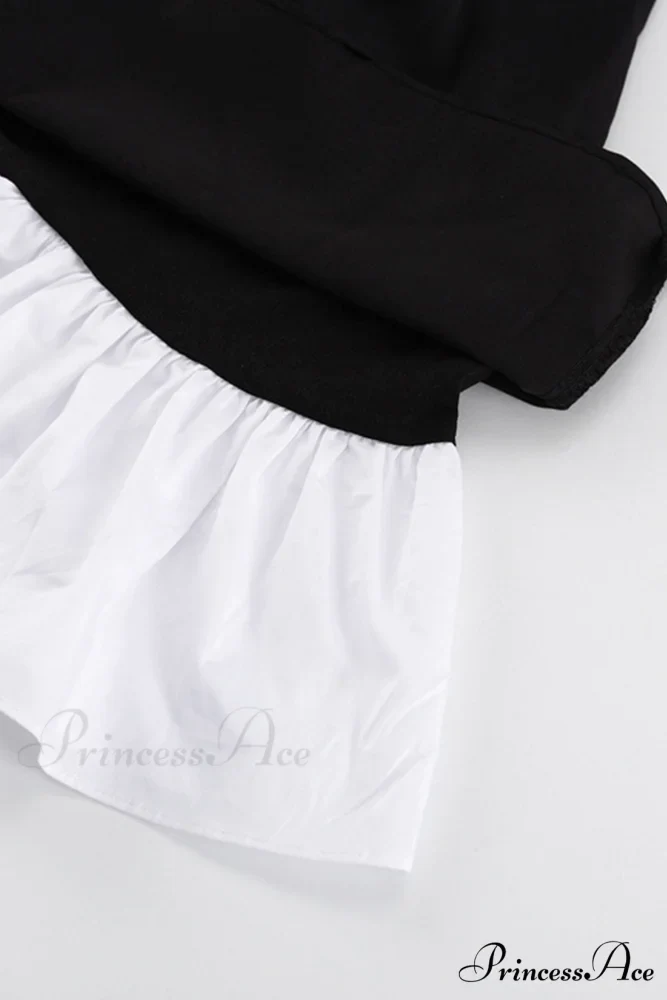 V Neck Babydoll Dress in Solid Color - Image 7
