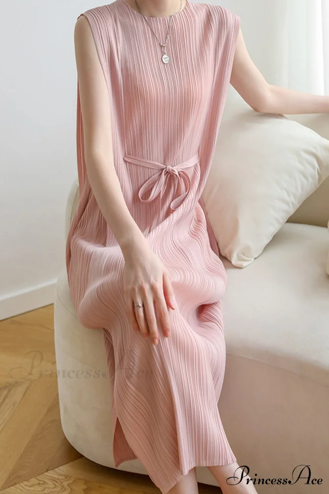 Ruched Lace-Up Midi Dress - Image 3