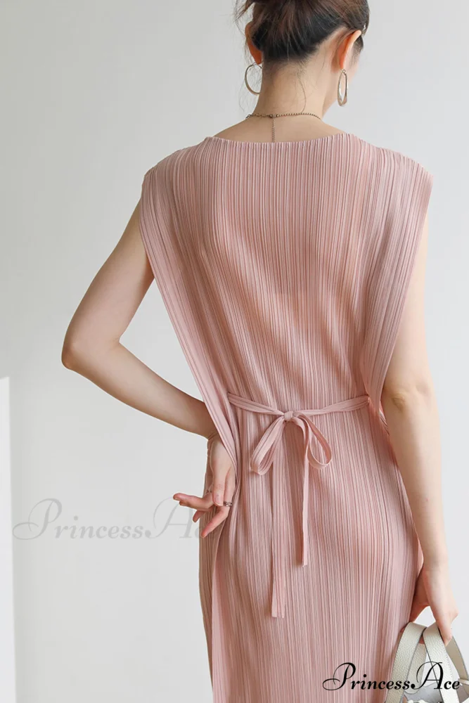 Ruched Lace-Up Midi Dress - Image 4