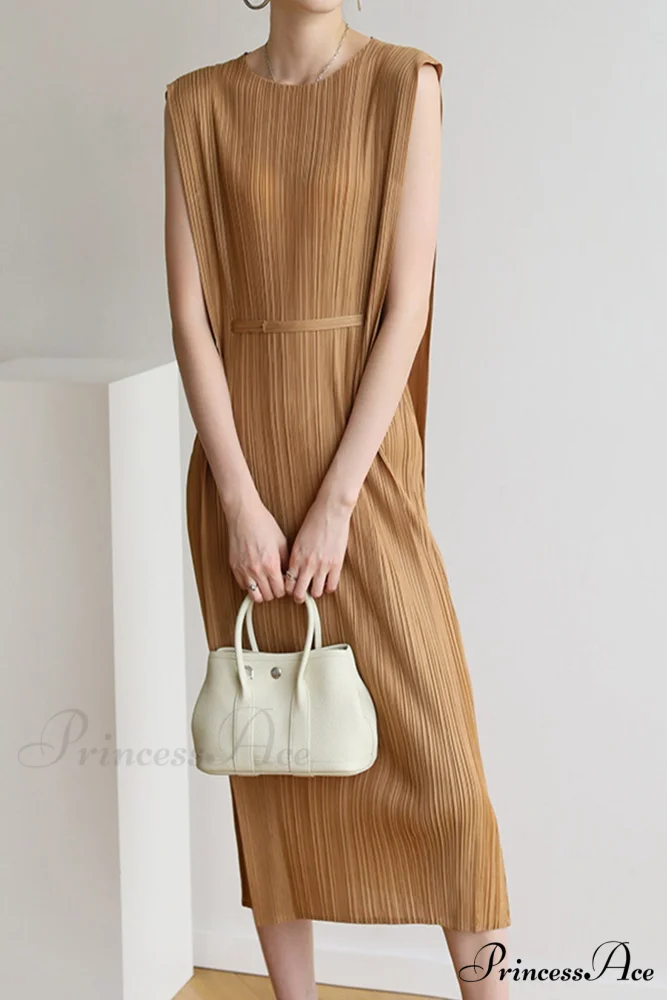 Ruched Lace-Up Midi Dress - Image 5