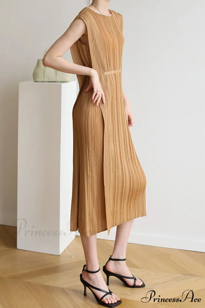 Ruched Lace-Up Midi Dress - Image 6