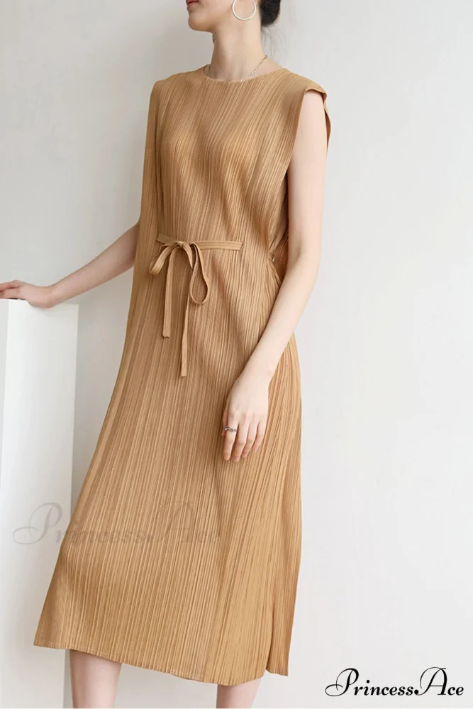 Ruched Lace-Up Midi Dress - Image 7