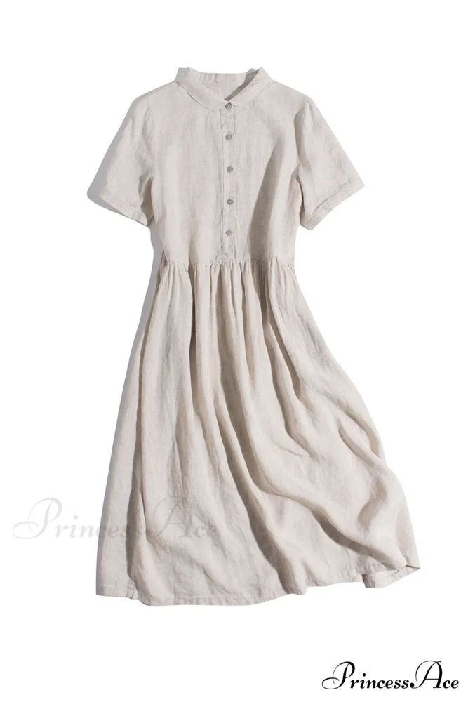Slouchy Linen Daisy Dress - Image 12