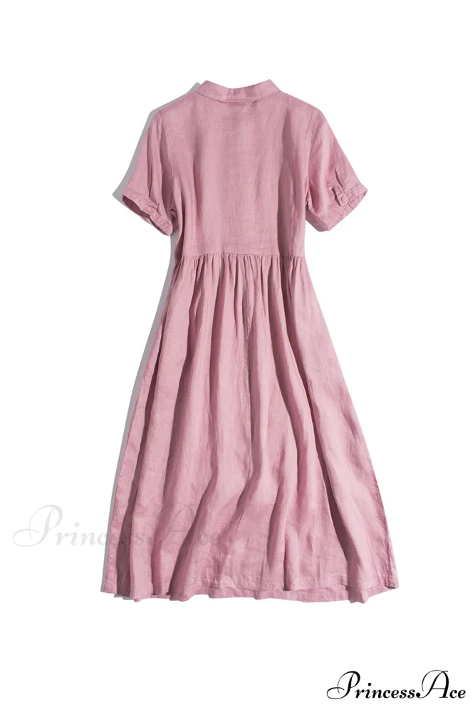 Slouchy Linen Daisy Dress - Image 2