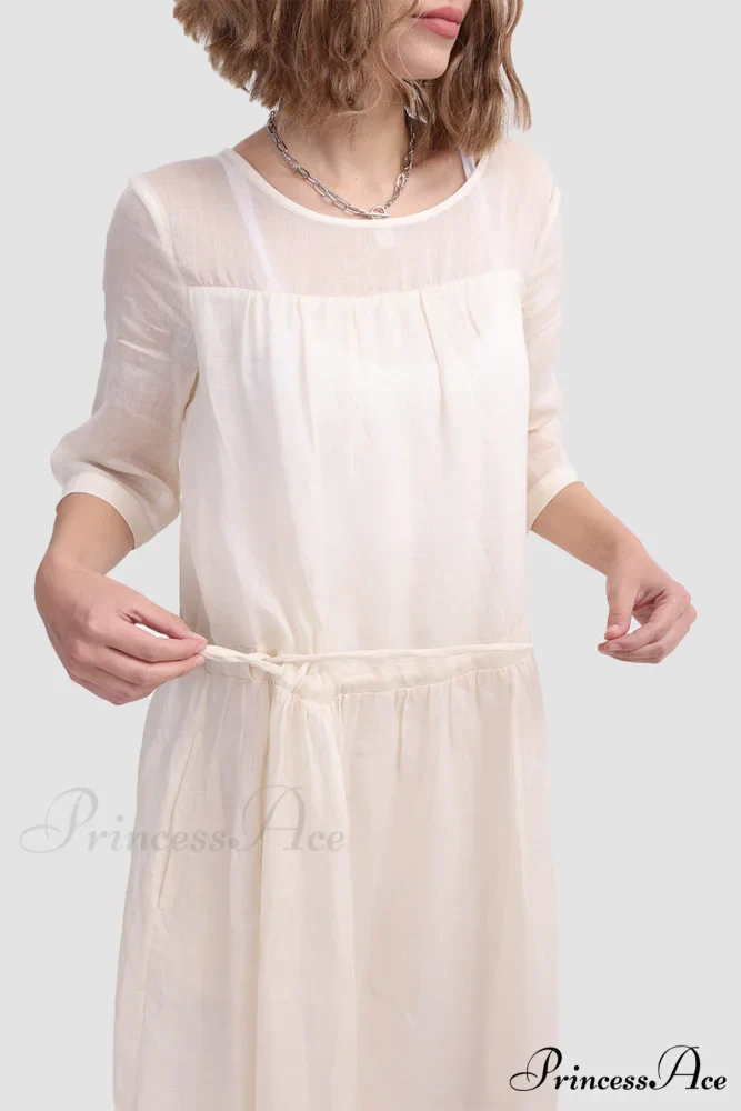 Ramona Dress in Ramie fabric - Image 3