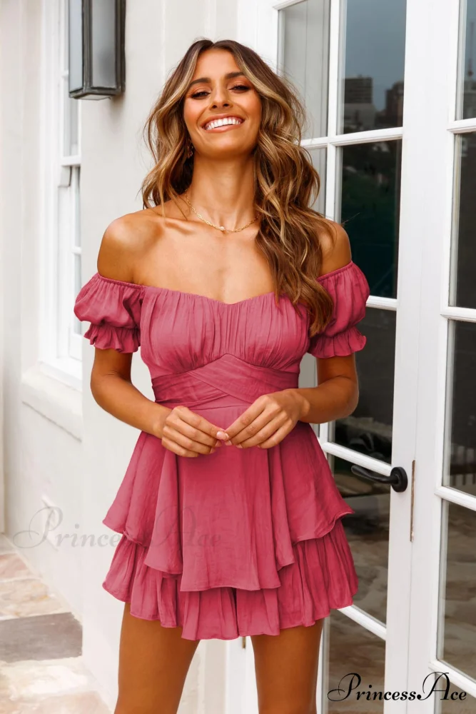 Off Shoulder Ruffled Skirt Pants with Tie Back - Image 6