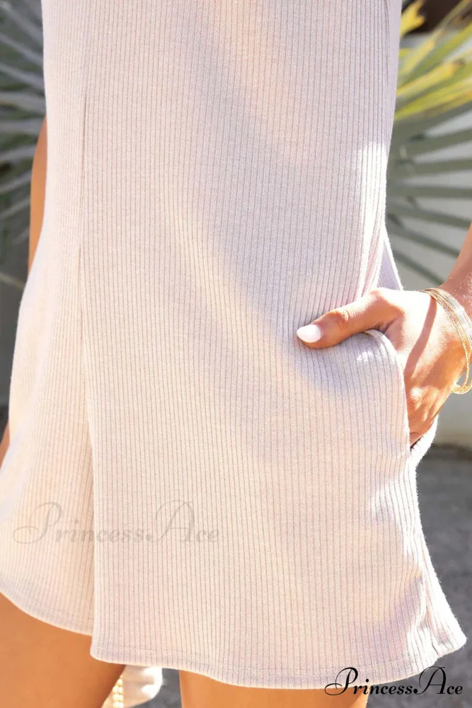 V Neck Cami Rompers with Pockets - Image 3