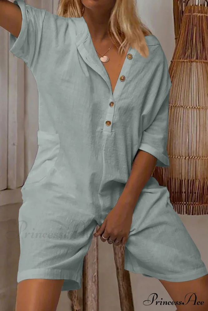 Pocketed Loose Rompers - Image 13