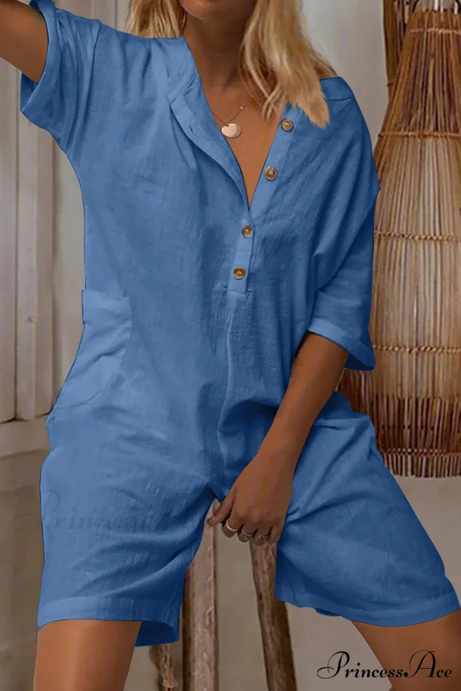 Pocketed Loose Rompers - Image 16