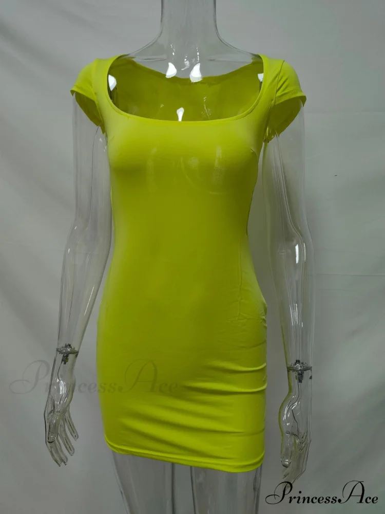 Solid Color Sexy Slim Hollow Out Mini Dress - Image 8