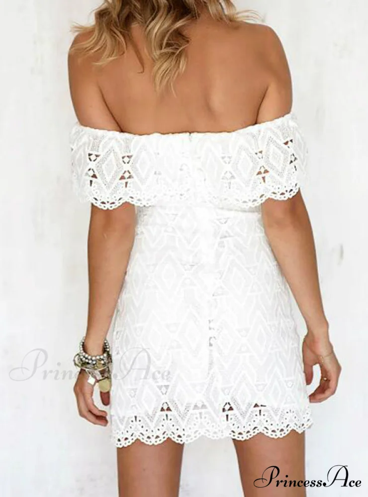 Off The Shoulder Women's Wedding Party Dress - Image 3