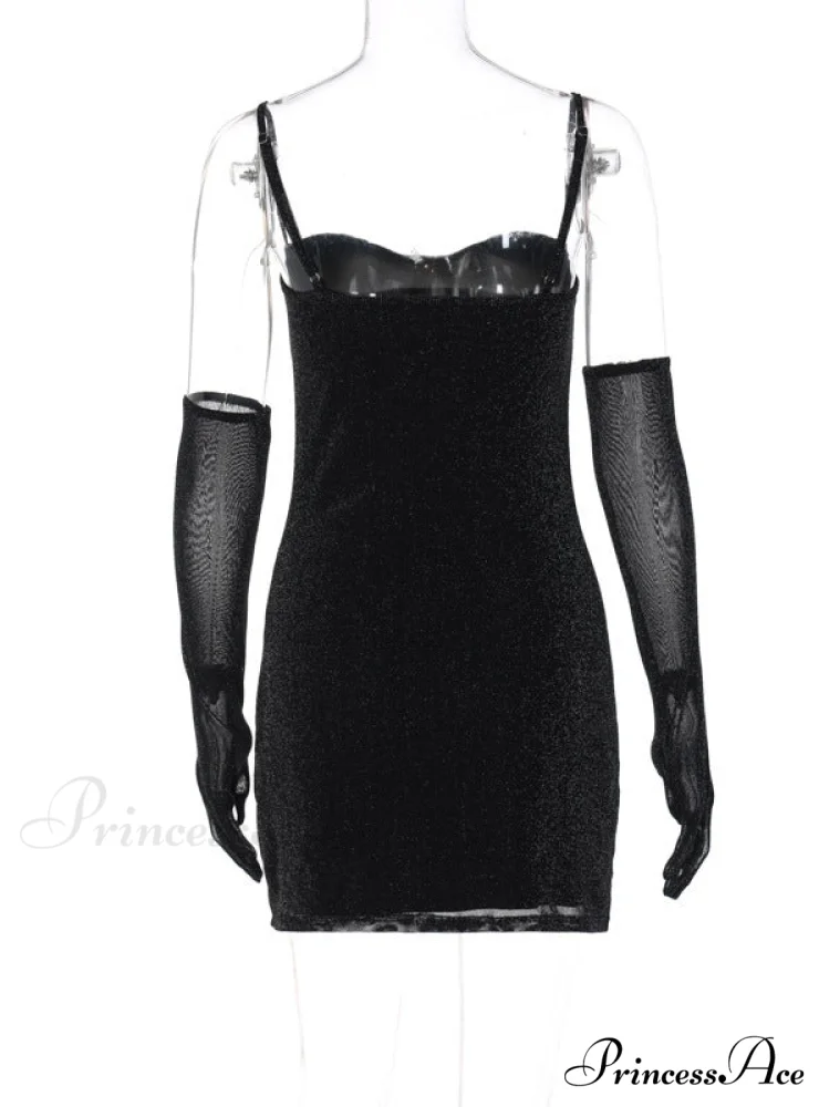 Silk Suspender Tight Dress in Bright Color - Image 5
