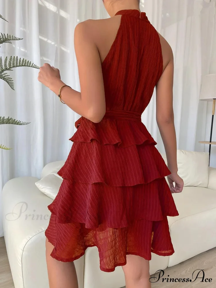 Sleeveless Ruffled Dress - Image 2