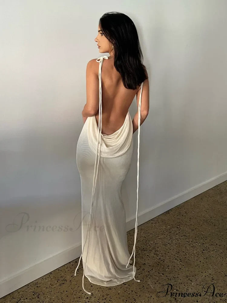 Lace-up Backless Dress - Image 14