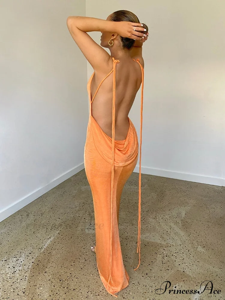 Lace-up Backless Dress - Image 4