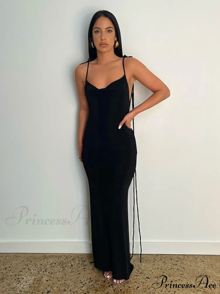 Lace-up Backless Dress - Image 5