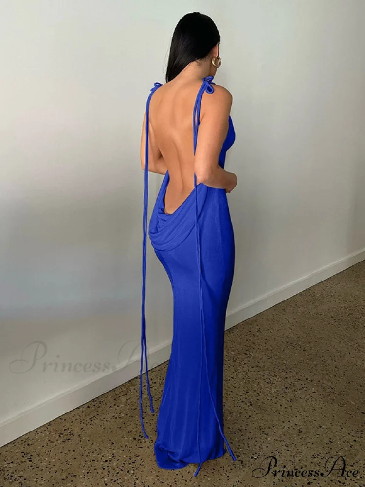 Lace-up Backless Dress - Image 9