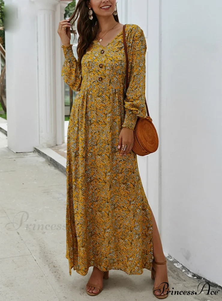 SPRING LONG ELEGANT RETRO BOHO DRESS - Image 3