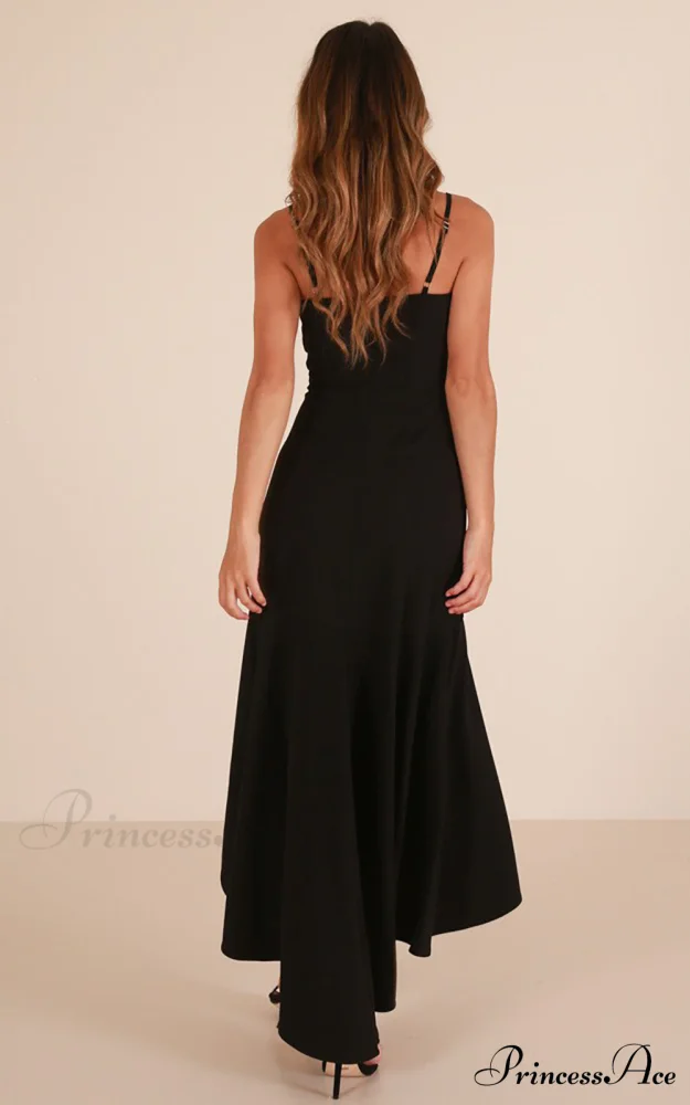 Asymmetric Flounce Long Dress - Image 4