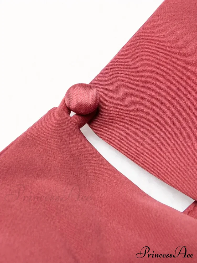 Midi Knotted Keyhole Dress with Crew Neck - Image 5