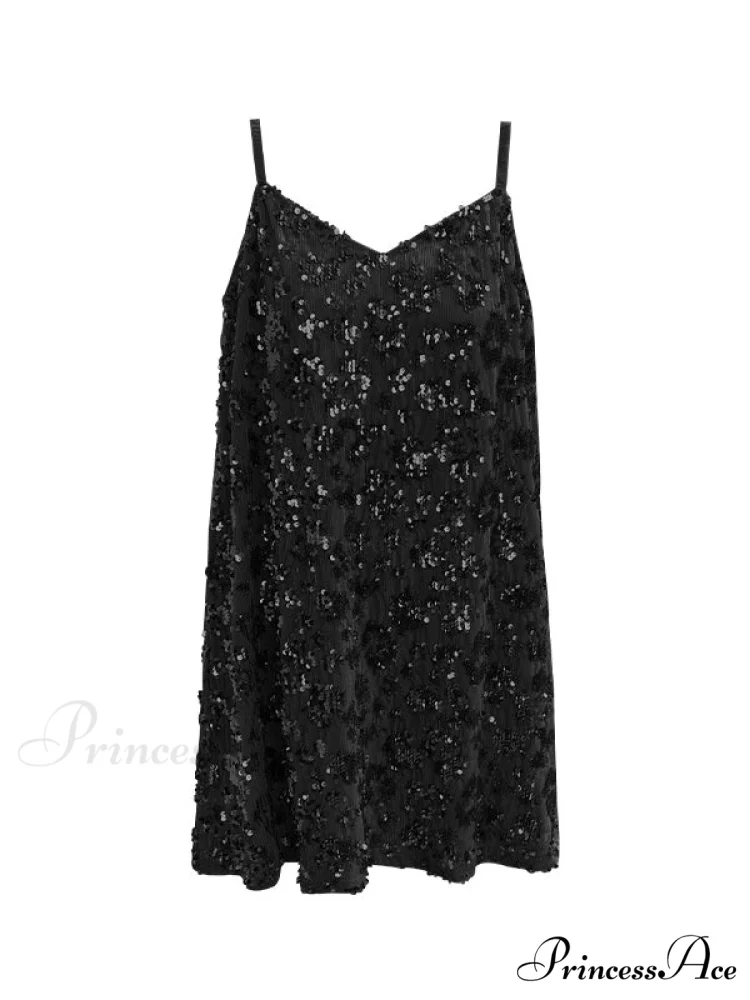 Sequin Slimming Suspender Dress For Women - Image 4