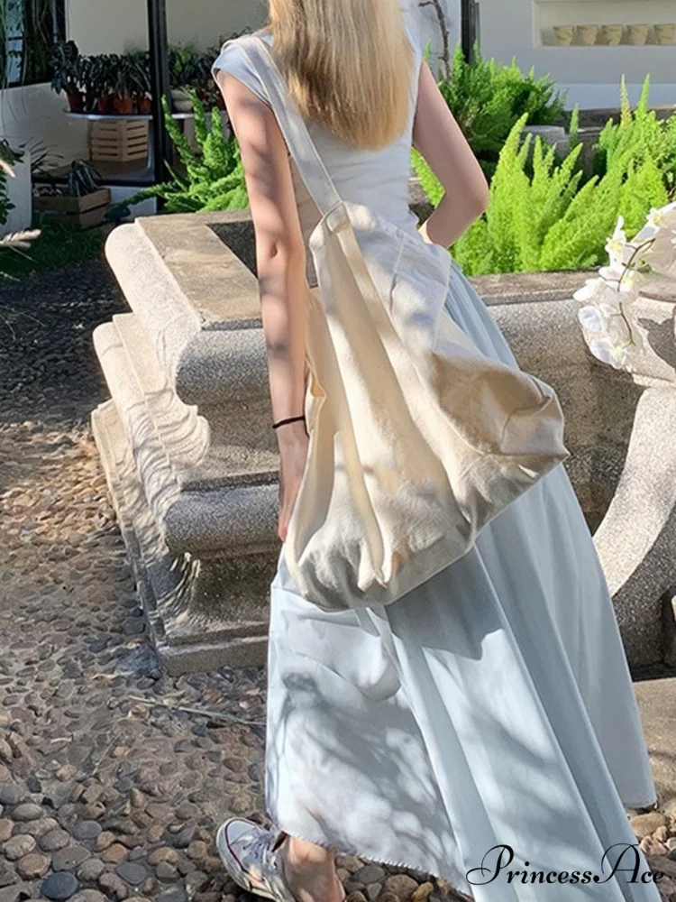 High Waist Hollow Square Neck Knitted Long Dress for Summer - Image 3