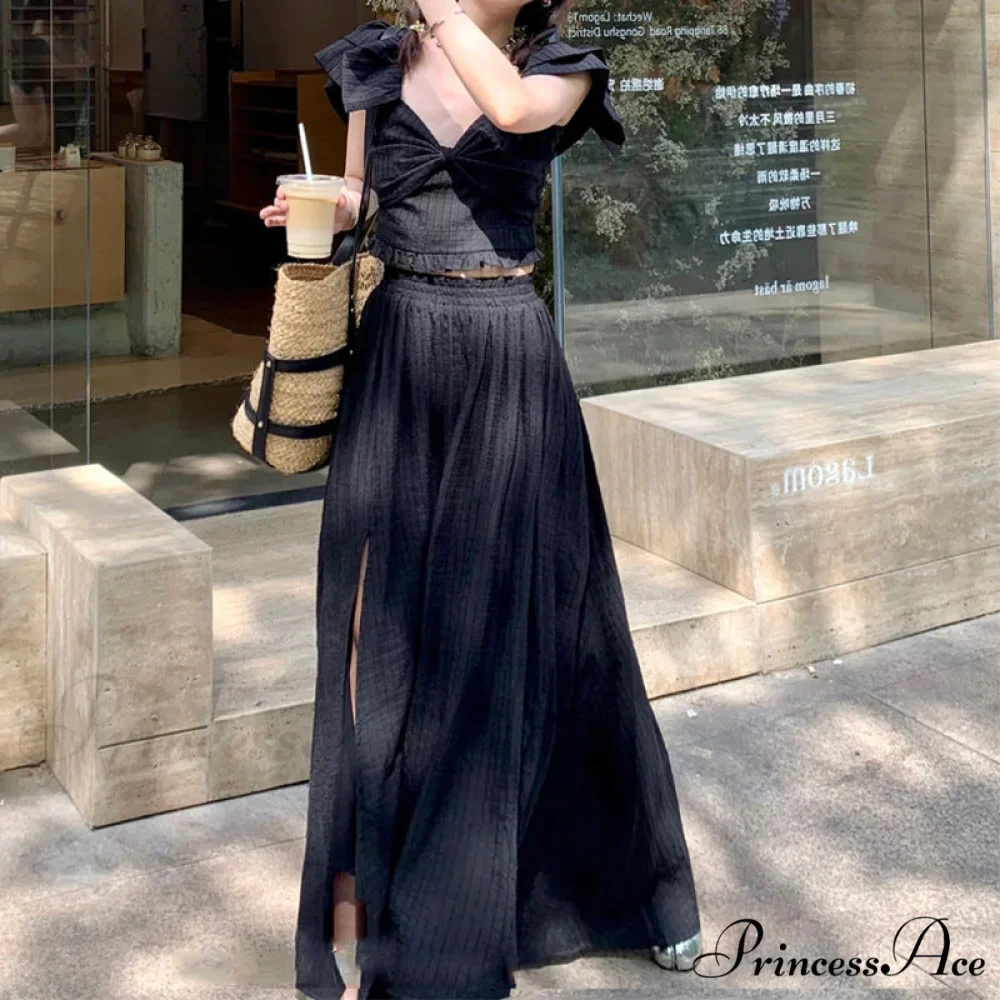 French Retro TwoPiece Dress with Bow - Image 4