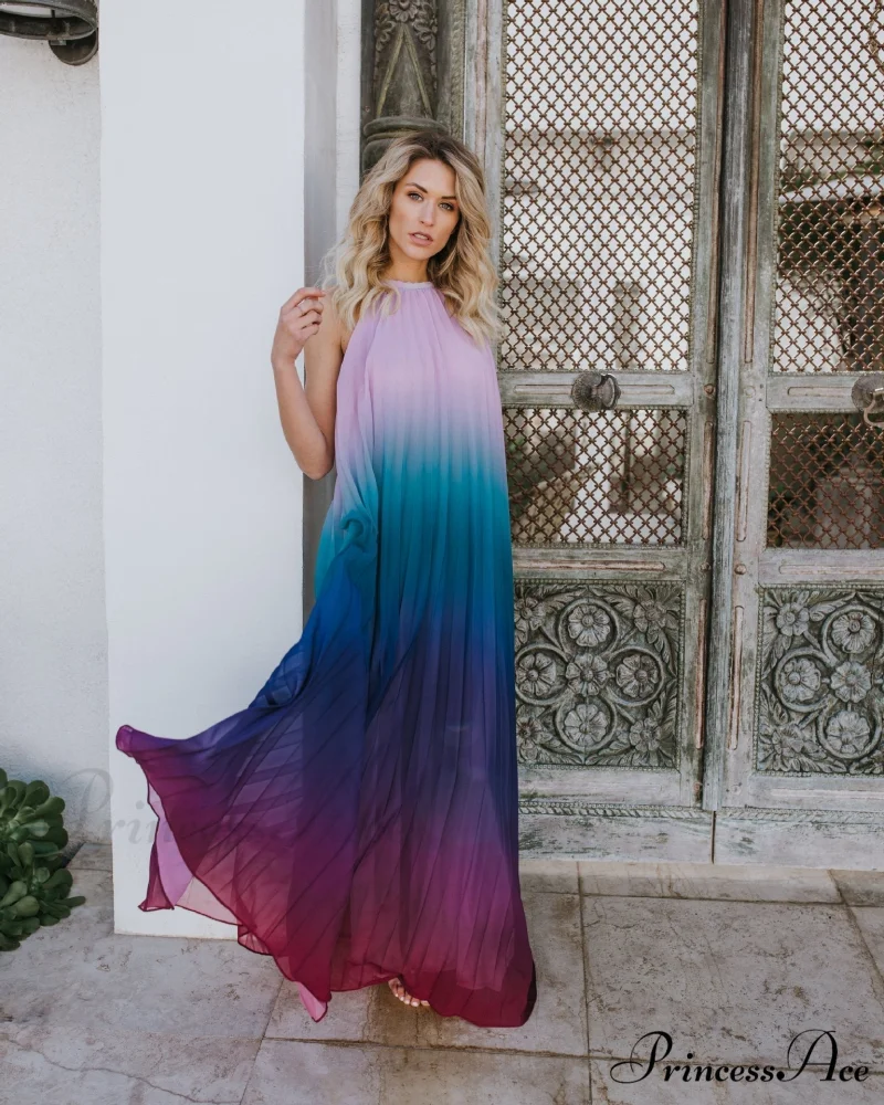 Sundress Maxi Streetwear Ombre Dress for Summer Casual Wear - Image 2