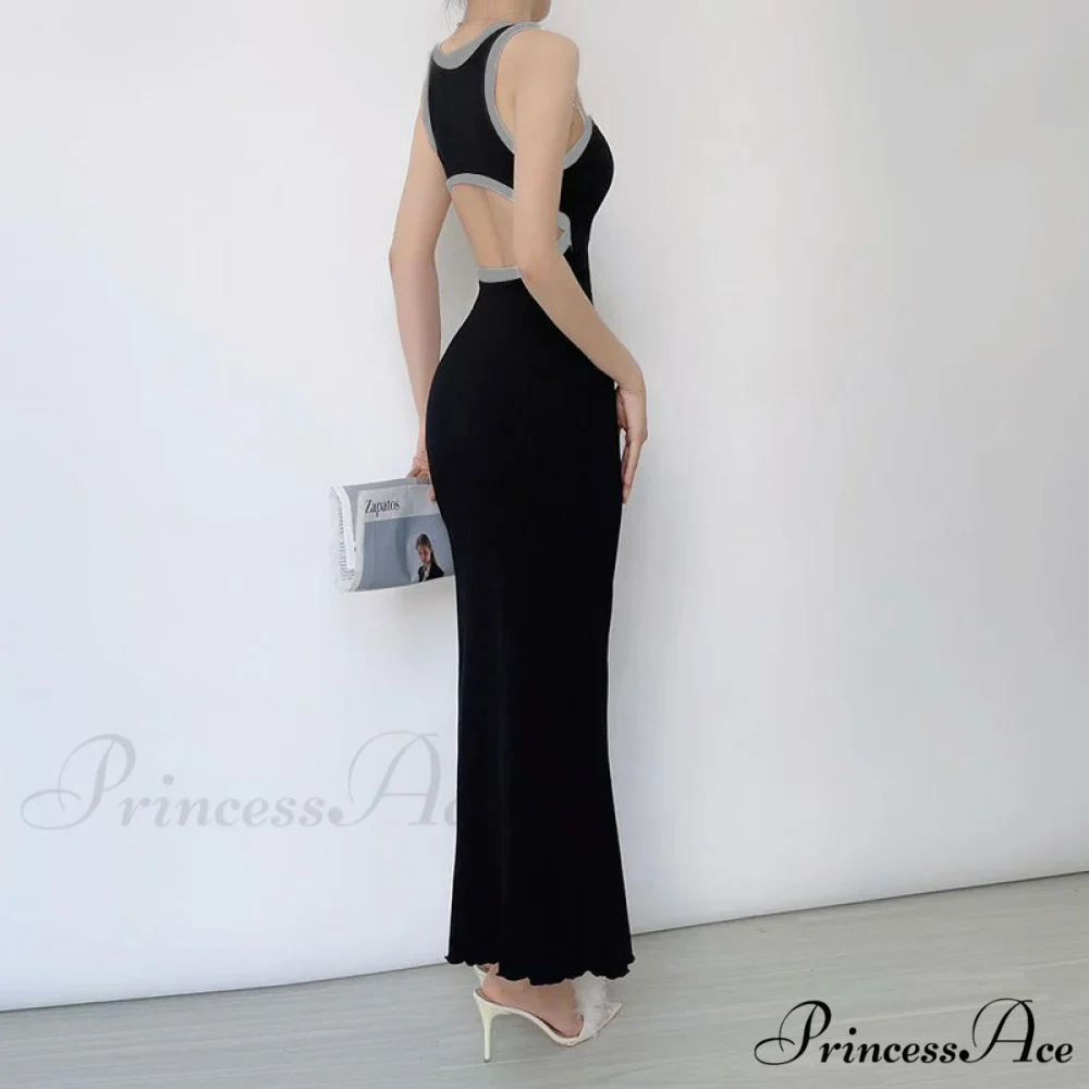 Black Bodycon Dress with Cut Out Detail - Image 3
