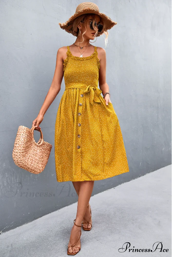 Polka-dot sling dress - Image 2