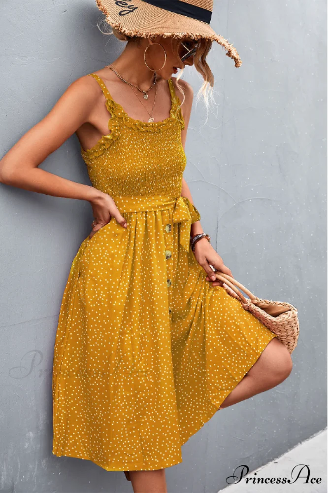 Polka-dot sling dress - Image 3