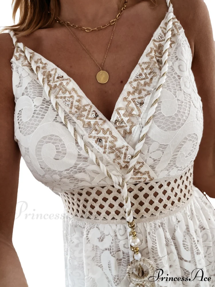 Seaside Breeze Embroidered Maxi Dress - Image 2