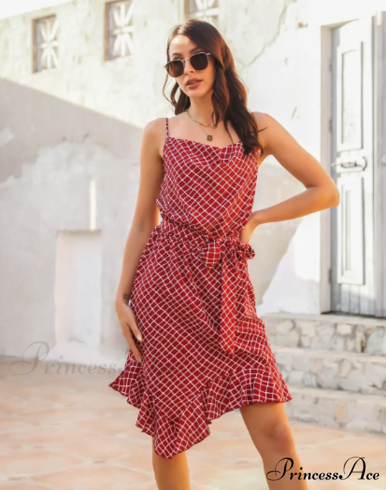 Irregular Dress with Strap Stripe - Image 2