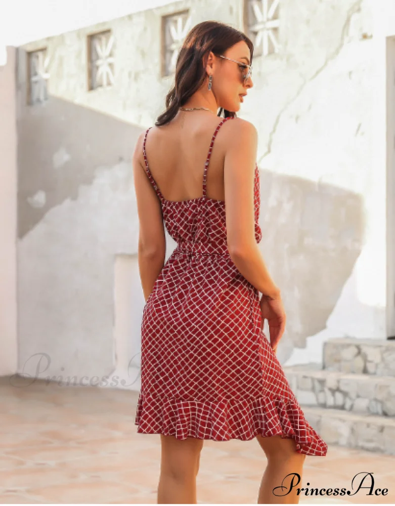 Irregular Dress with Strap Stripe - Image 4