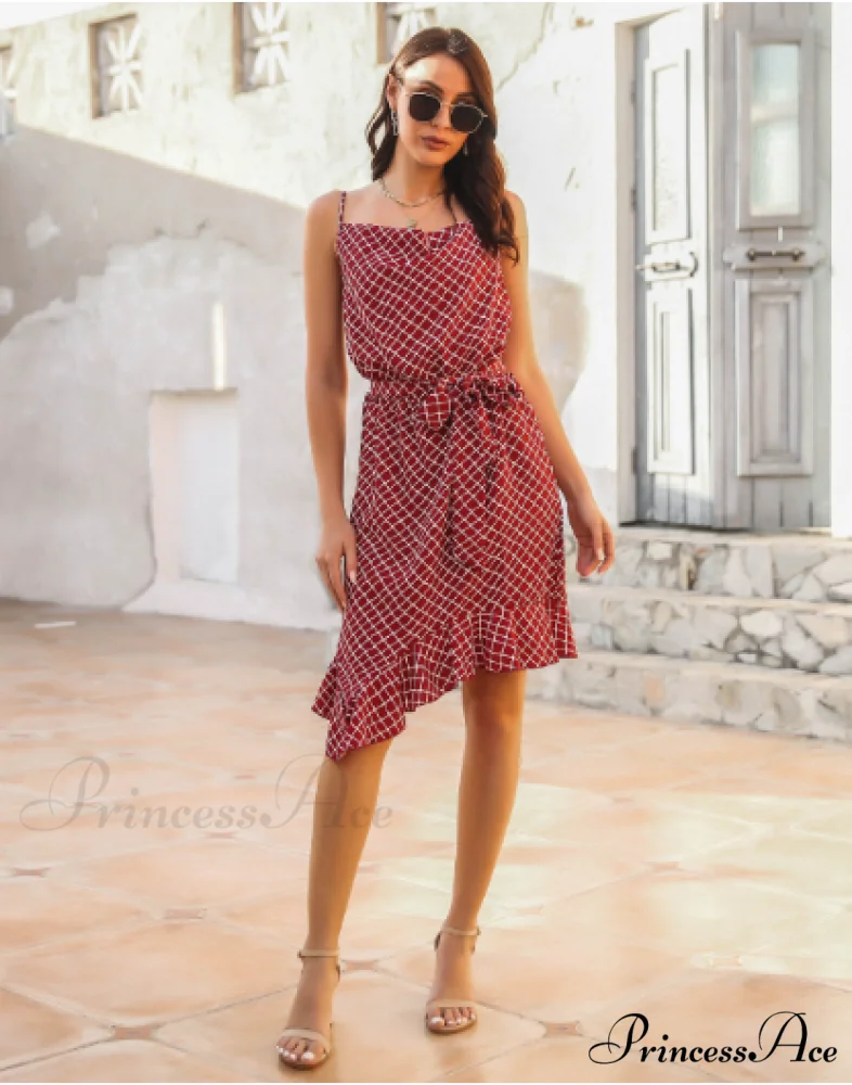 Irregular Dress with Strap Stripe - Image 5