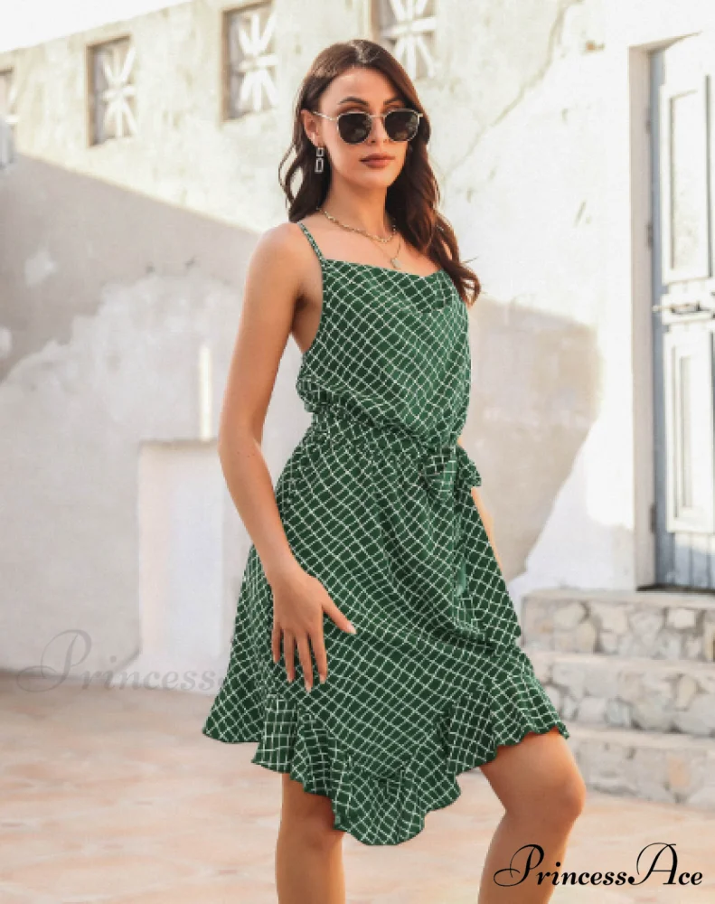 Irregular Dress with Strap Stripe - Image 7