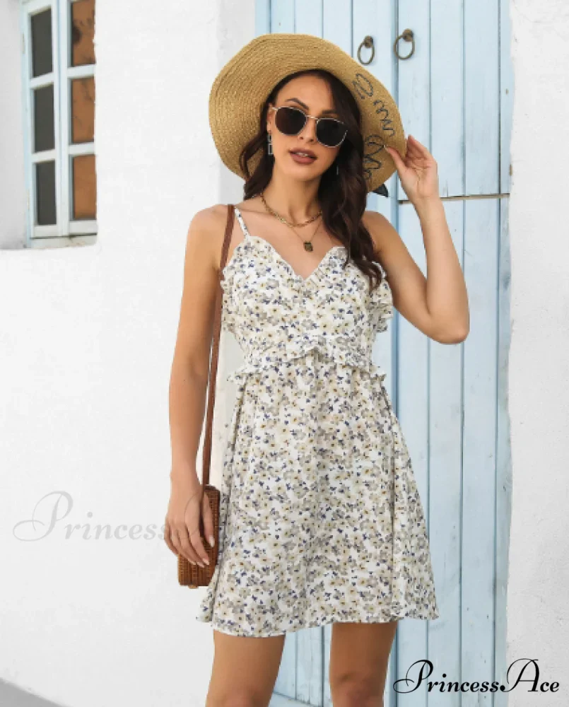 Floral Suspender Dress - Image 10
