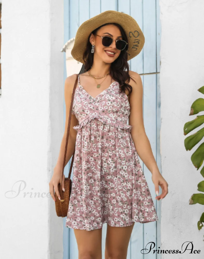 Floral Suspender Dress - Image 7