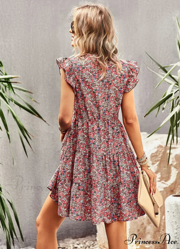 WOMEN HOLIDAY PRINT DRESS - Image 2
