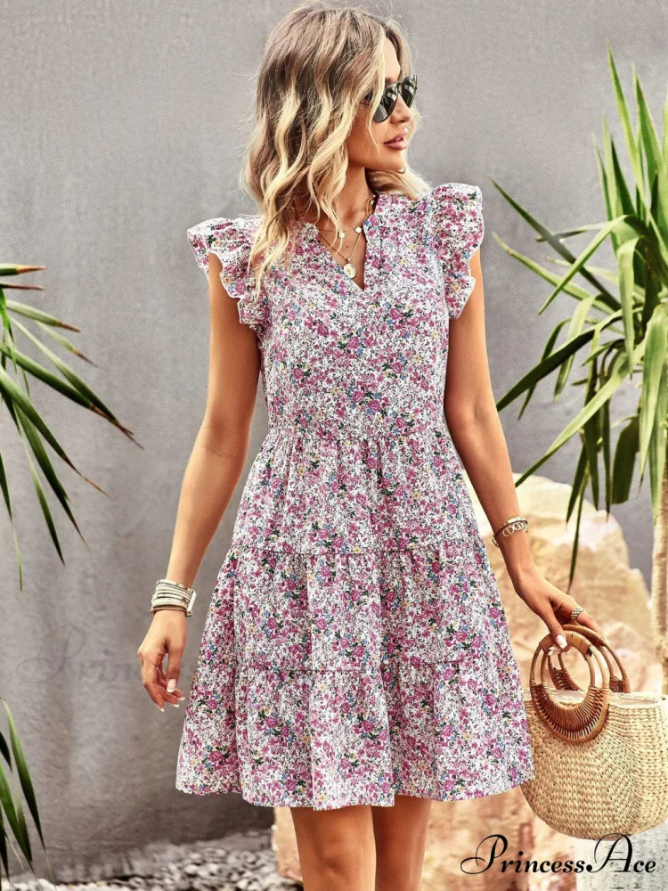 WOMEN HOLIDAY PRINT DRESS - Image 3