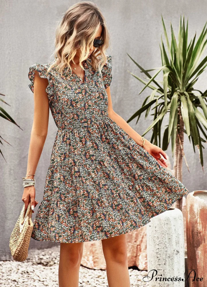 WOMEN HOLIDAY PRINT DRESS - Image 6