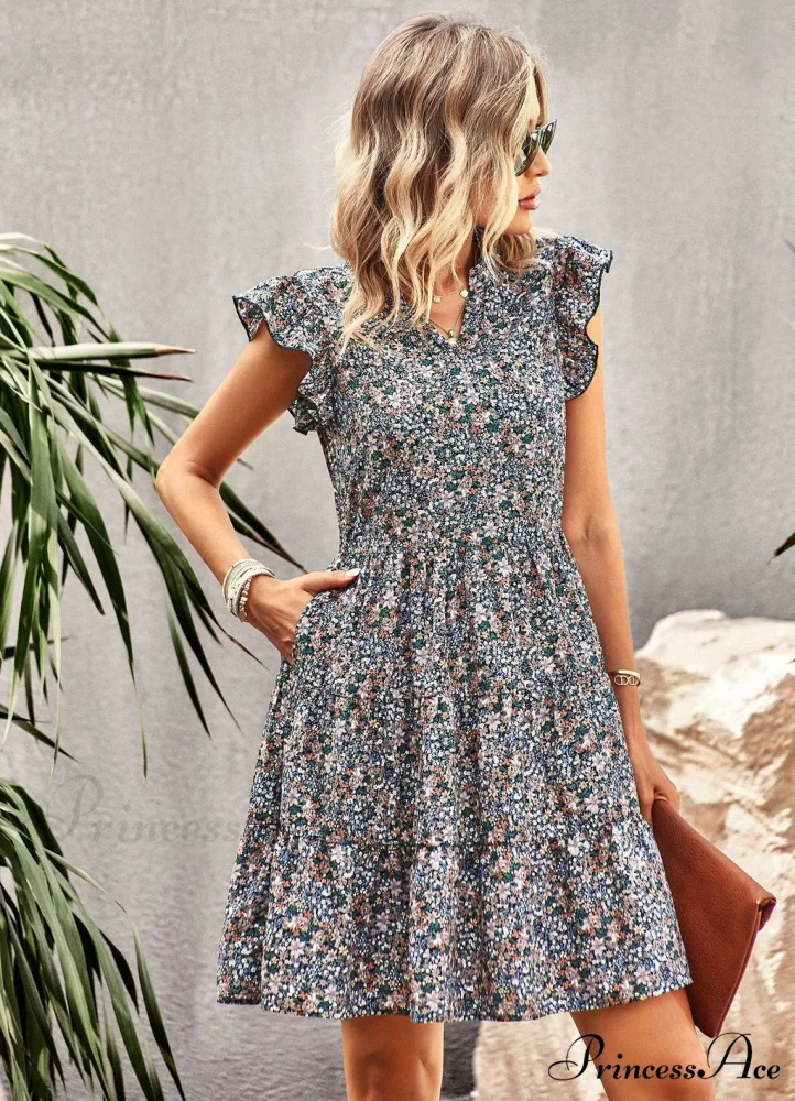 WOMEN HOLIDAY PRINT DRESS - Image 8