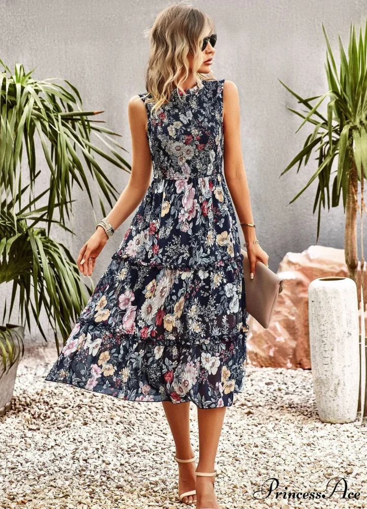 WOMEN PRINT SLEEVE DRESS - Image 4