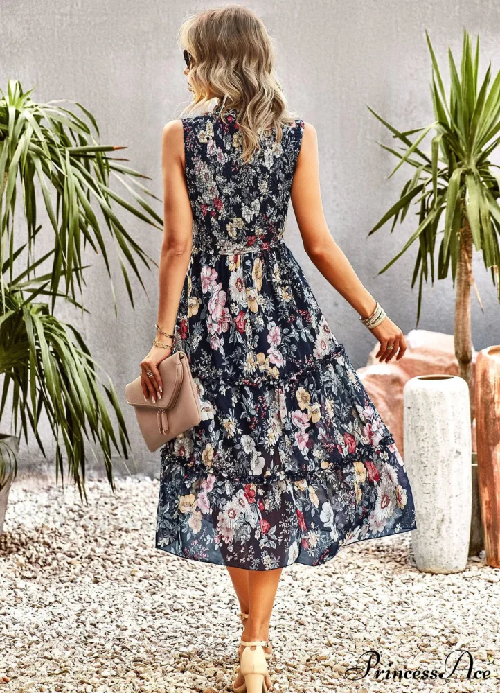 WOMEN PRINT SLEEVE DRESS - Image 5