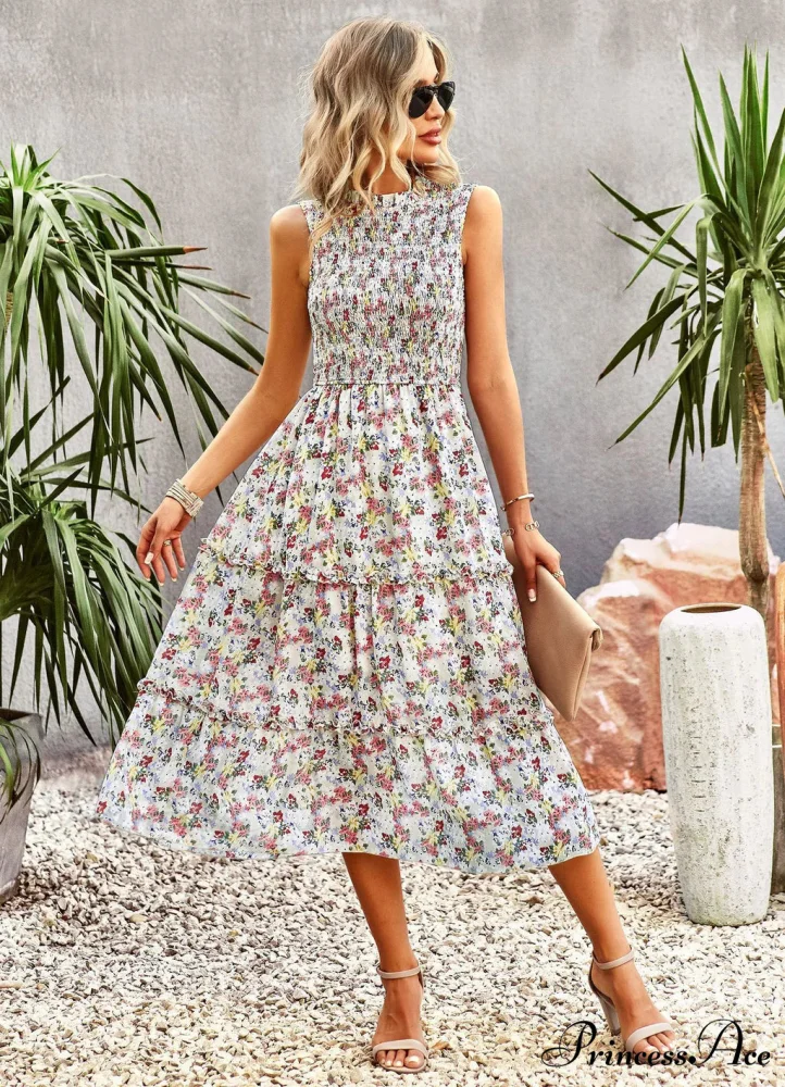 WOMEN PRINT SLEEVE DRESS - Image 7